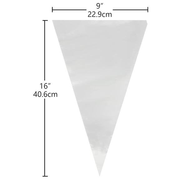 16 inch Piping Bag - Disposable Cake Decorating Bag- Clear, 56 Count - Picture 2 of 4